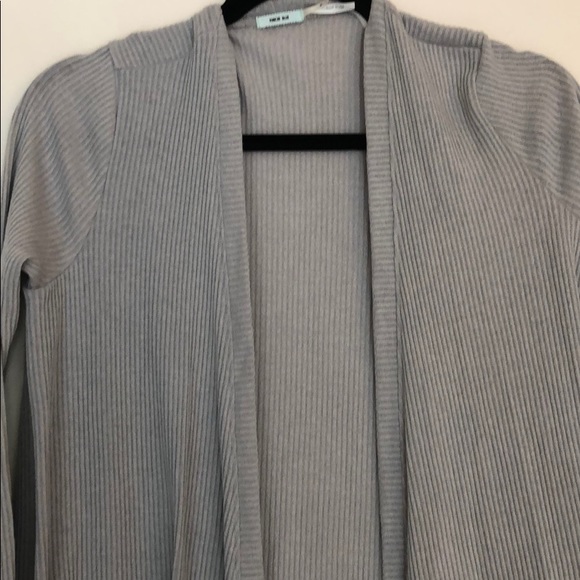 Kimchi Blue Ribbed Grey Cardigan - Picture 4 of 5